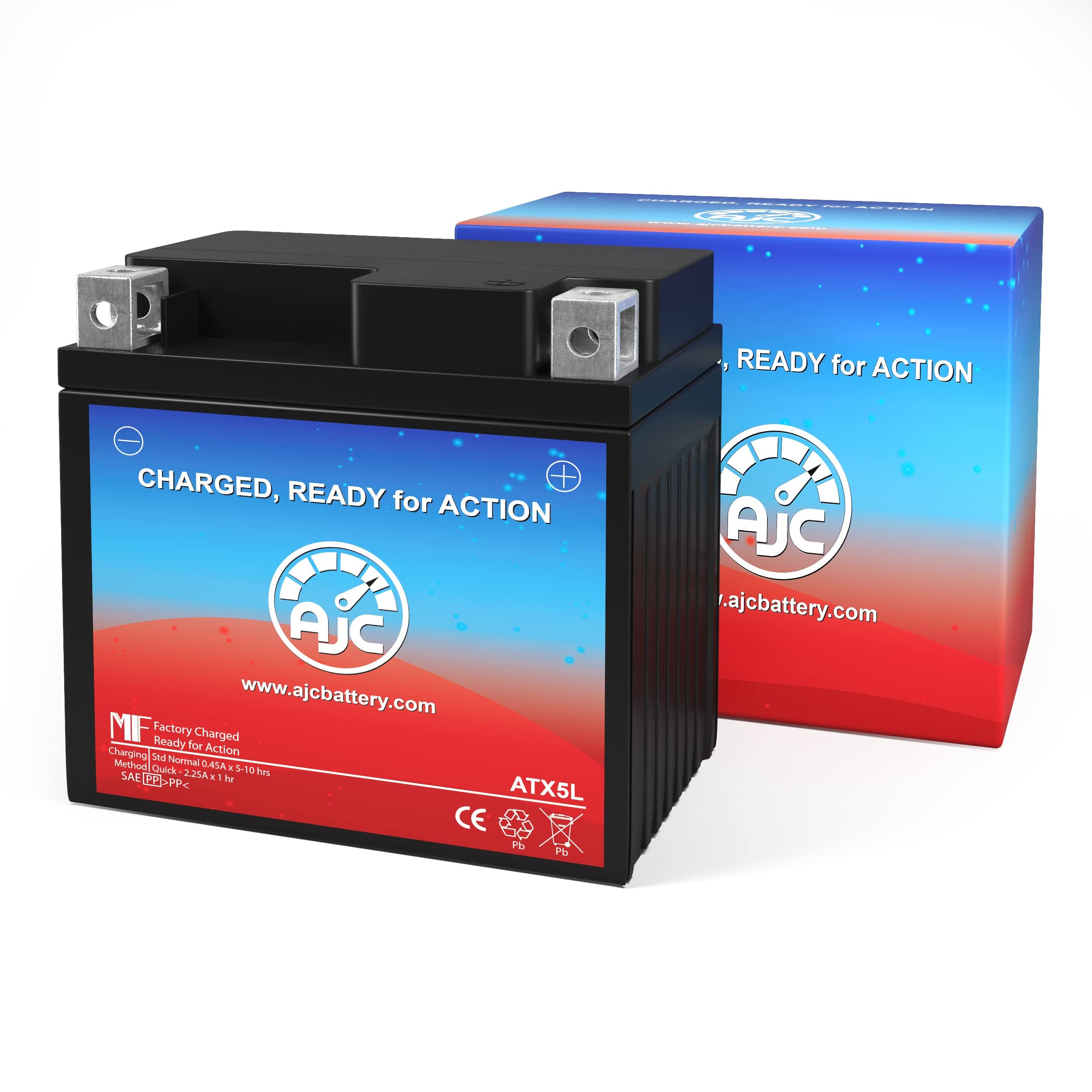 Ajc Battery Compatible With Yuasa Ytx5L Bs Powersports Battery